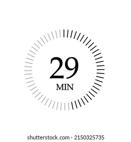 29 minutes timers Clocks, Timer 29 min icon.