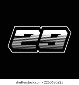 29 Number Speed Logo Design Template Inspiration, Vector Illustration For Sticker, Racing.