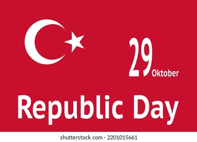29 de octubre Día de la República de Turquía. 
Bandera oficial de Turquía