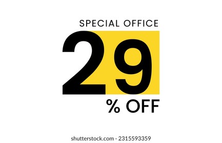 29% off discount creative vector banner illustration, sale special offer 29% off, 29% off discount creative vector