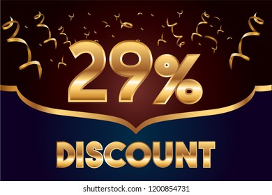 29% off discount promotion sale,  sale promo marketing.