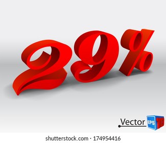 29 percent discount vector illustration