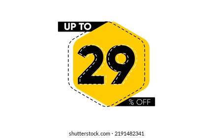 29 percent discount vector illustration, 29 percent off sale vector, 29 percent off abstract