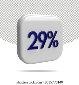 Representación 3D de 29 %, transparente