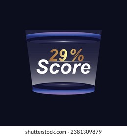 29% Score Sign Designed to catch the  and illustration  combination in blue Vector illustration background design.