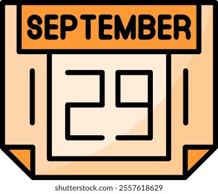 29 September Filled Style Icon Design