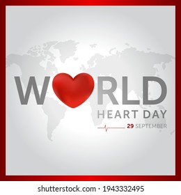 29 september world heart day concept design vector illustration