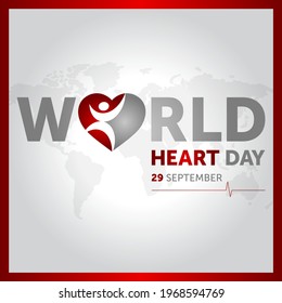 29 september world heart day concept design vector illustration