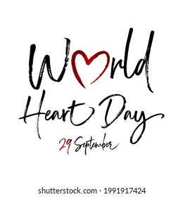 29 september world heart day concept design vector illustration