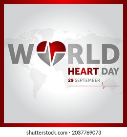 29 september world heart day concept design vector illustration