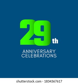 29 th Anniversary Celebration Vector Template Design Illustration