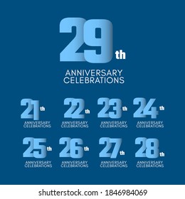 29 th Anniversary Celebration Vector Template Design Illustration