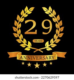 29 th Anniversary logo template illustration. suitable for you