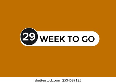 29 semanas para ir, ícone, stile, temporizador, contagem regressiva, relógio, tempo, fundo, modelo, 29 semanas para ir contagem regressiva, adesivo, banner esquerdo, negócio, venda, botão de etiqueta
