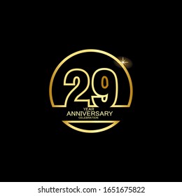 29 Year Anniversary celebration Vector Template Design Illustration