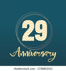 29 años de celebración, diseño vectorial para celebraciones, tarjetas de invitación y tarjetas de felicitación