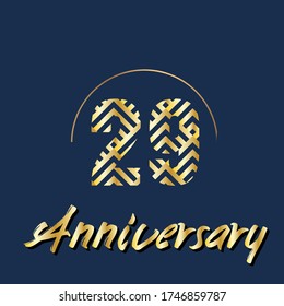 29 años de celebración, diseño vectorial para celebraciones, tarjetas de invitación y tarjetas de felicitación