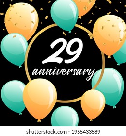 29 year anniversary celebration, vector design for celebrations, invitation cards and greeting cards