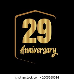 29 años de celebración, diseño vectorial para celebraciones, tarjetas de invitación y tarjetas de felicitación