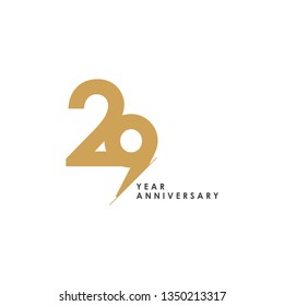 29 Year Anniversary Vector Template Design Illustration