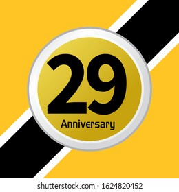 29 Year Anniversary Vector Template Design Illustration