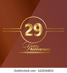 29 Year Anniversary Vector Template Design Illustration