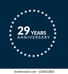 29 years anniversary celebration simple logo