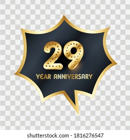 29 Years Anniversary Celebration Vector Template Design Illustration