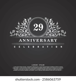 29 years anniversary celebration vector template design illustration