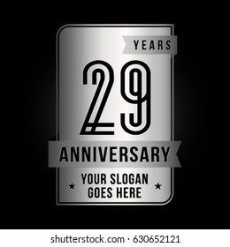 29 years anniversary design template. Vector and illustration.