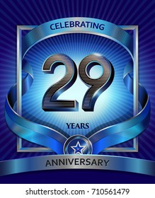 29 years anniversary design template for invitation, advertising, banner, vector design