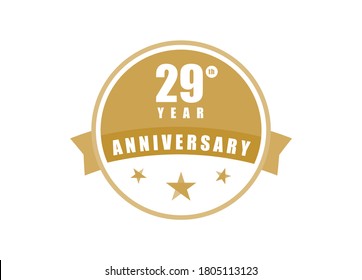 29 years anniversary Elegant badge design 