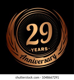 29 years anniversary. Anniversary logo design. 29 years logo.
