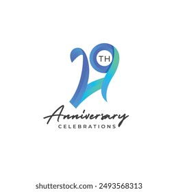 	
29 years anniversary logo design. Anniversary logo design template.