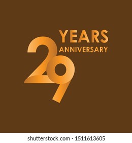 29 Years Anniversary logo template vector