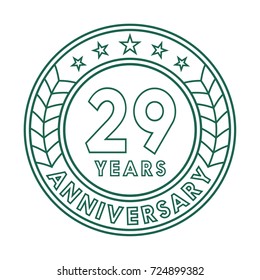 29 years anniversary logo template. 