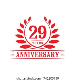 29 years anniversary logo template.