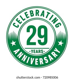 29 years anniversary logo. Vector and illustration.