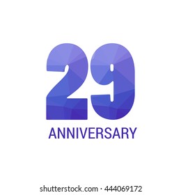 29 Years Anniversary with Low Poly Design