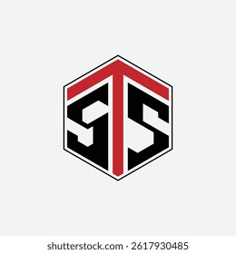 290 a rectangle polygon hexagon shape alphabet word letter geometric educational learning logo S S