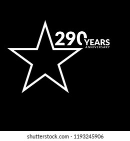 290 years anniversary celebration simple logo.