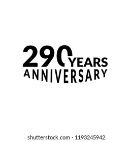 290 years anniversary celebration simple logo.