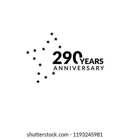 290 years anniversary celebration simple logo.