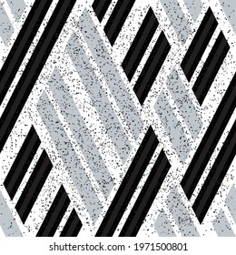 2936 Oblique pattern with black and silver gray lines. Seamless vector illustration eps 10.