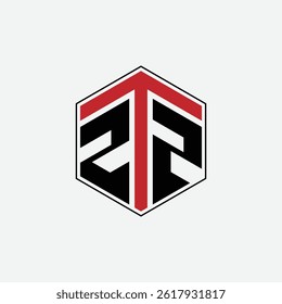 297 a rectangle polygon hexagon shape alphabet word letter geometric educational learning logo Z Z