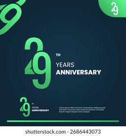 29th anniversary logo design template