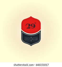29th anniversary logo design template