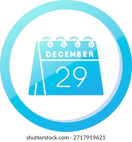 29. Dezember Line Vektor Icon Design