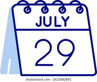 29 de julho Linha vetor Ícone Design