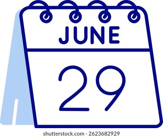 29th of June Line vector Icon Design